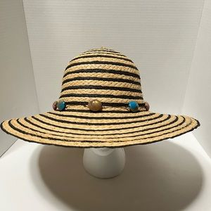 Sun N Sand hatwear summer beach hat with bead detail new condition